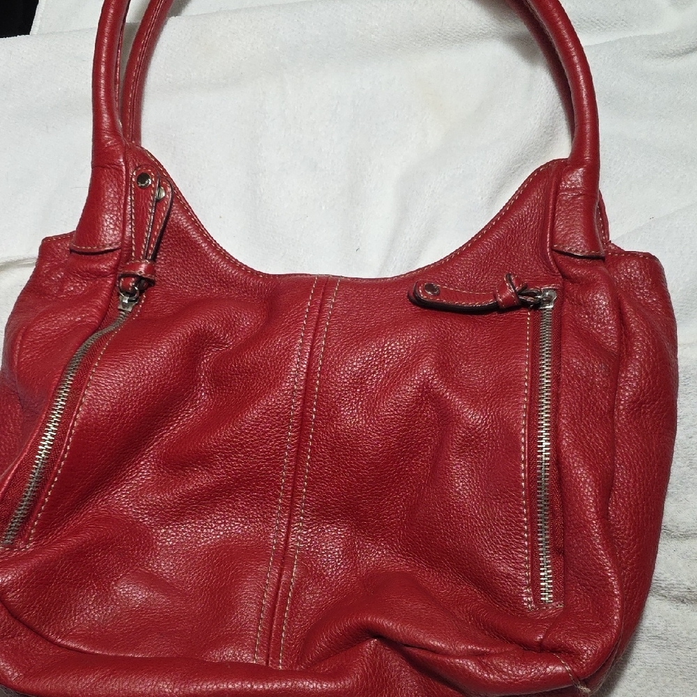 Tignanello Red Leather Women's Bag